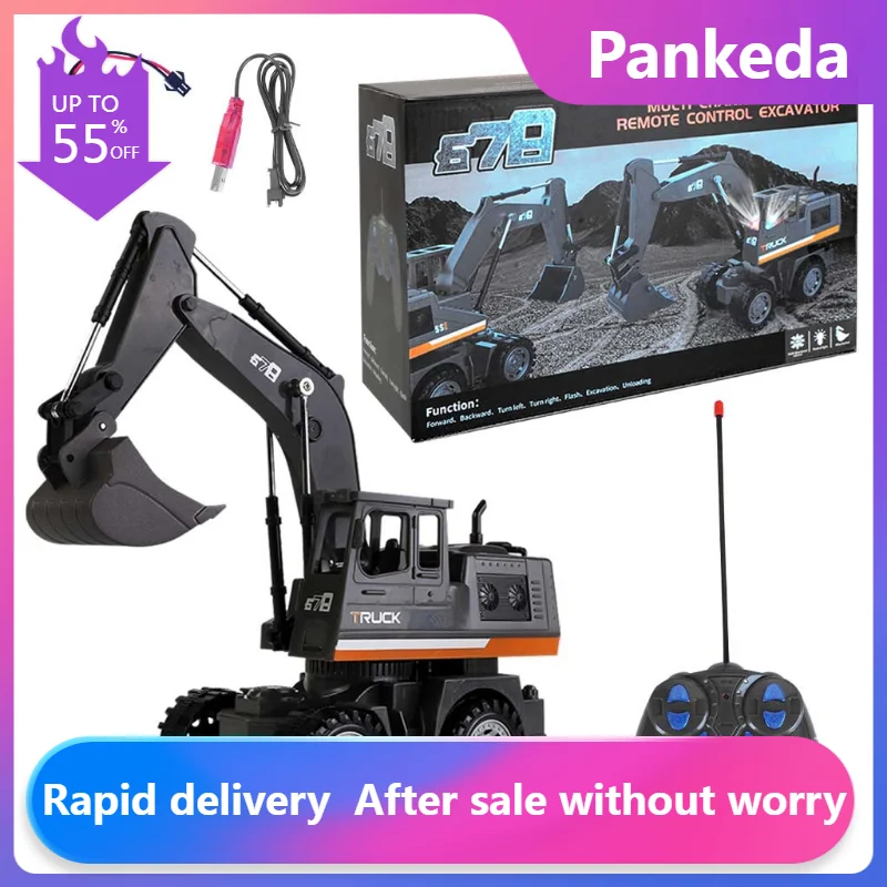 

1:24 RC Excavator Dumper RC Car 2.4G Remote Control Engineering Vehicle Crawler Truck Bulldozer Children Toys for Boys Kids Gift