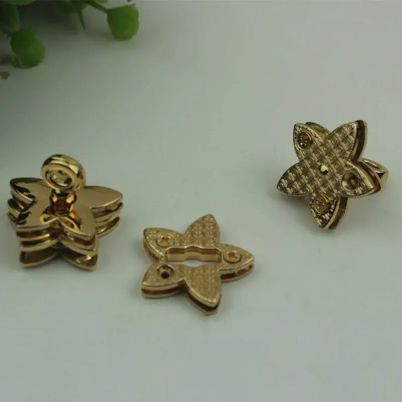 

Buckle Bag Lock Bag Clasp Turn Lock Twist Lock Hardware Bag Accessory DIY Accessories Metal Pentagram Durable Gold