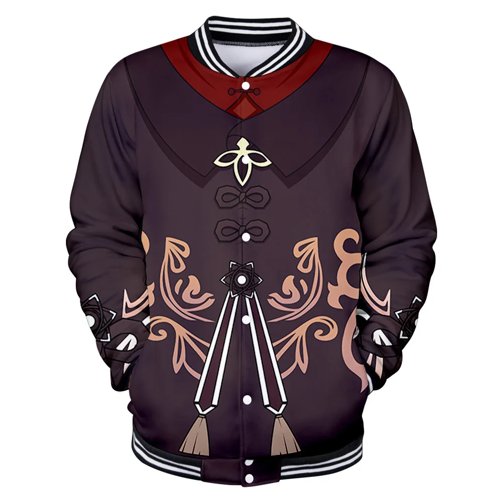 

3D Printed Genshin Impact Baseball Jacket Men Women Streetwear Fashion Autumn Winter Tops Boys Girls Coat Casual Cosplay Outfit