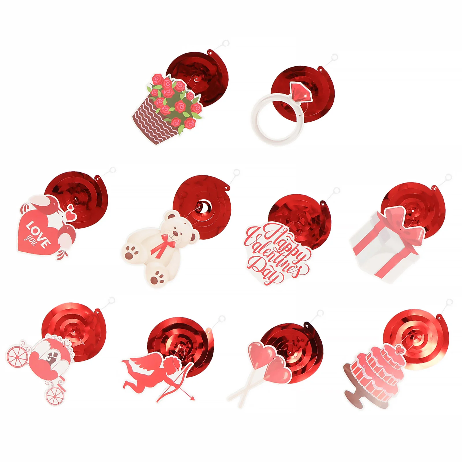 

Hanging Swirl Wedding Ceiling Day Valentinegarland Spiral Streamer Decoration Pendant Love Valentines Party Supplies Decorations