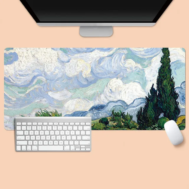 Van Gogh Oil Painting Style Desk Mat Non-Slip Pad 2