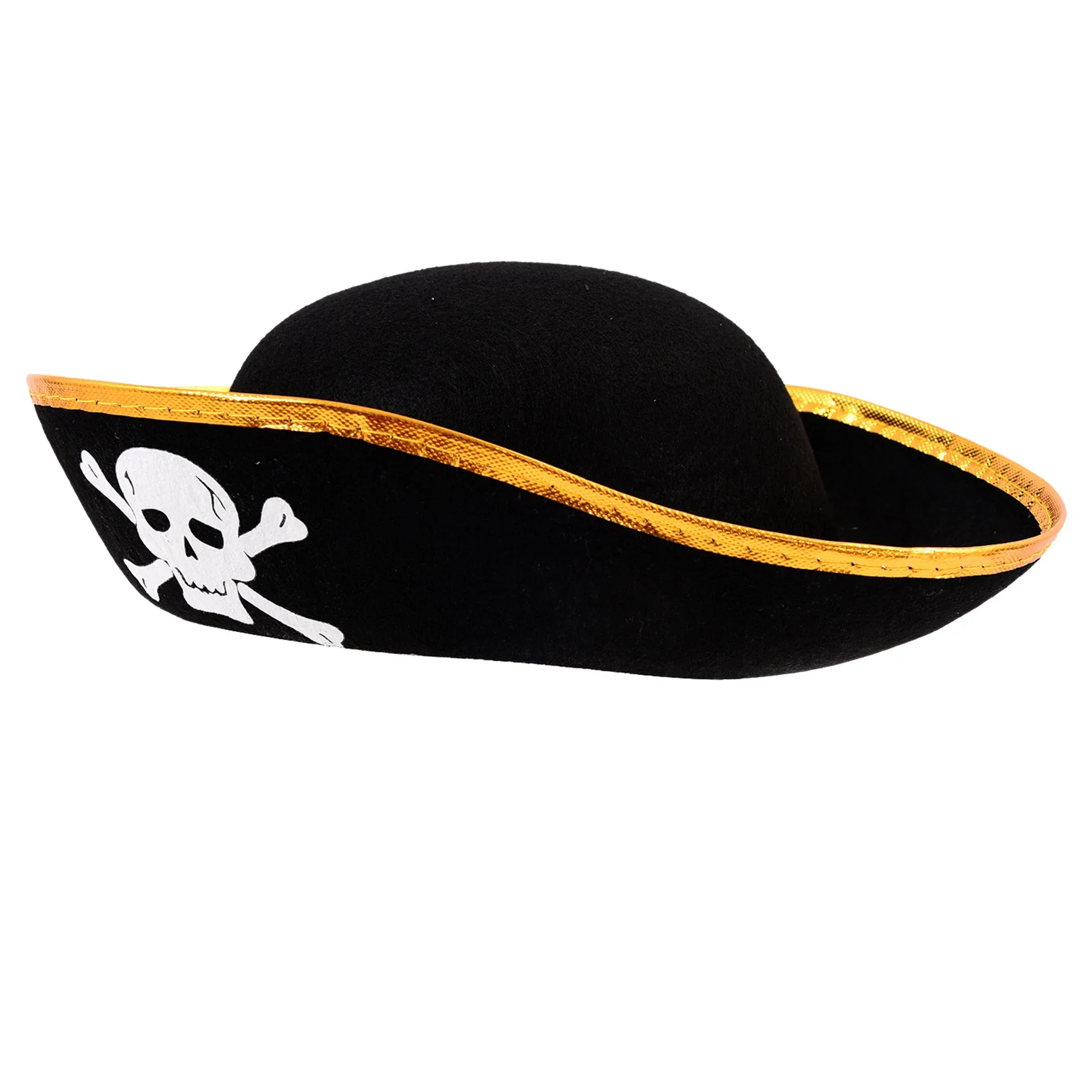 

Unisex Dressing Up Black Skull Pattern Pirate Bucket Hat Cap