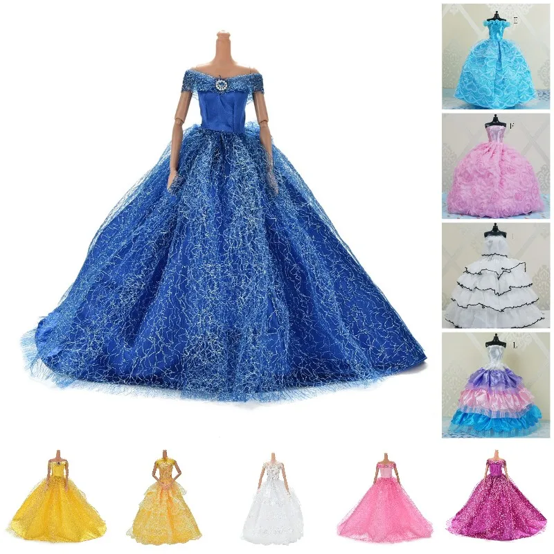 

Dollhouse Fantasy Wedding Princess Dress Doll Wedding Dress Series-1 For KID Children Play House Doll Dressing Accessories