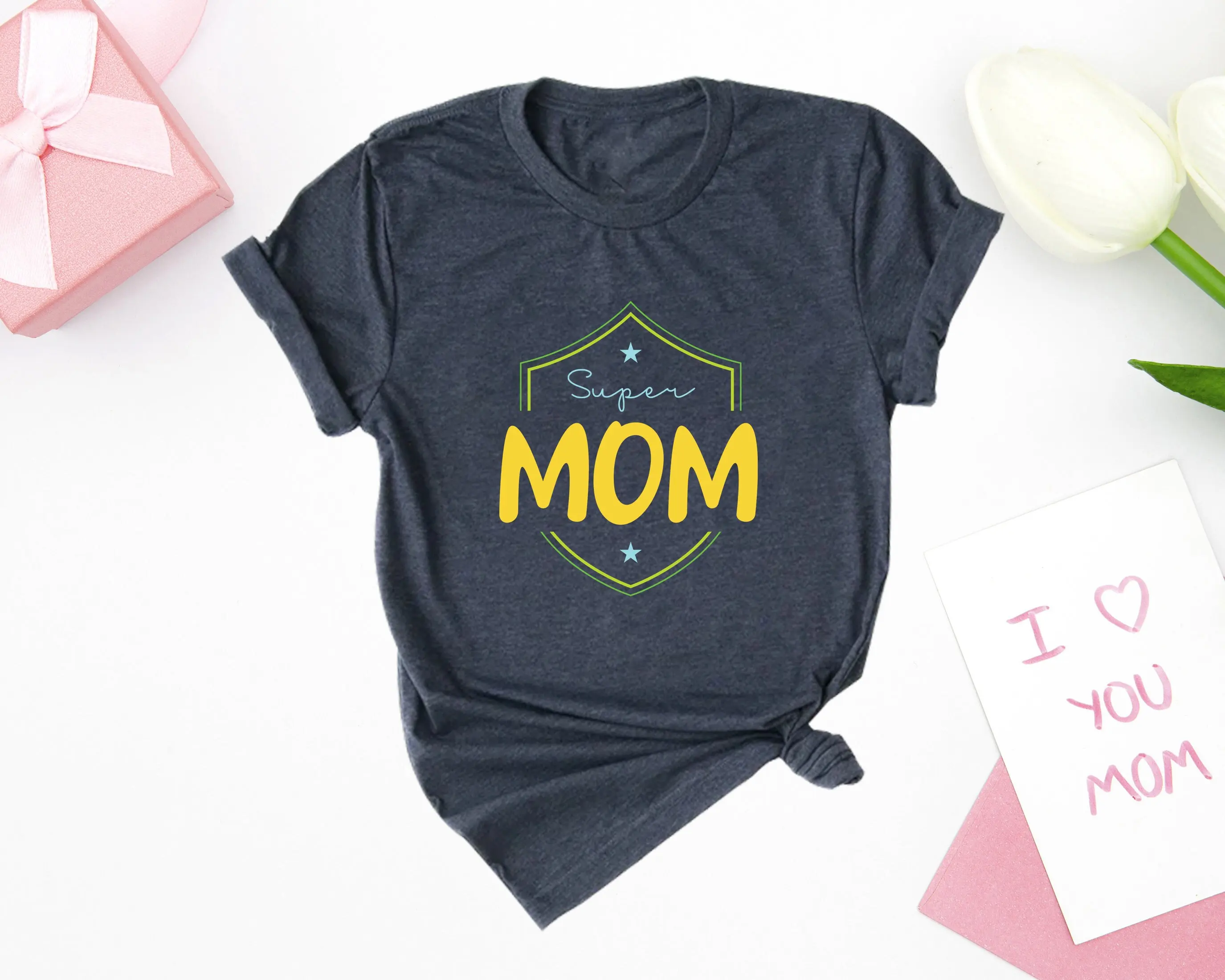 Футболка Super Mom День матери Мама на всю жизнь