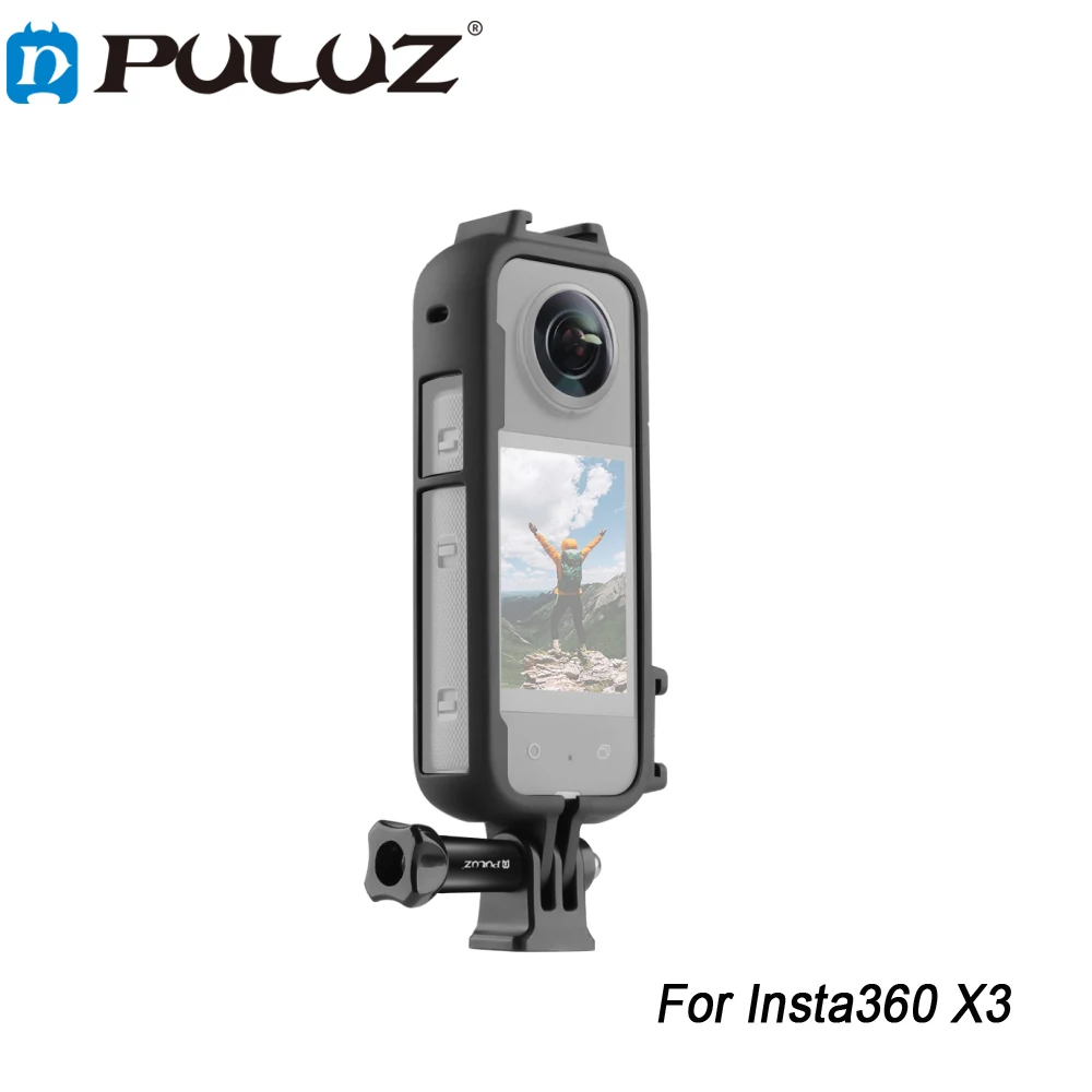 

Пластиковая защитная рамка PULUZ для камеры Insta360 X3 с холодными башмаками, адаптером и винтом