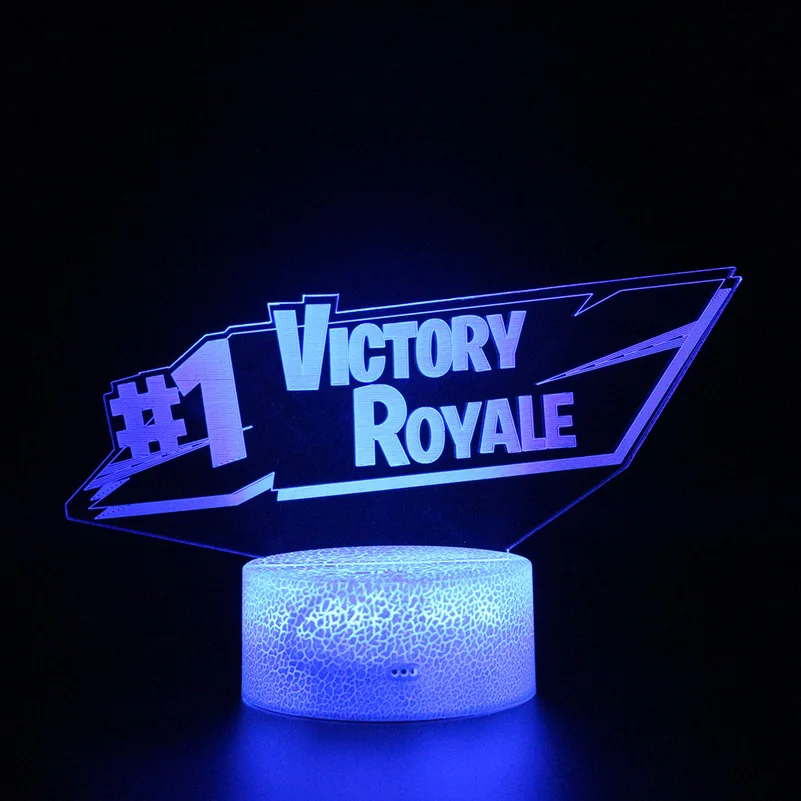 

Lamp Remote Control 3d Lamps Sleep Table Light Party Decoration Nightlight Touch Sensitive USB #1 Battle Victory Royale
