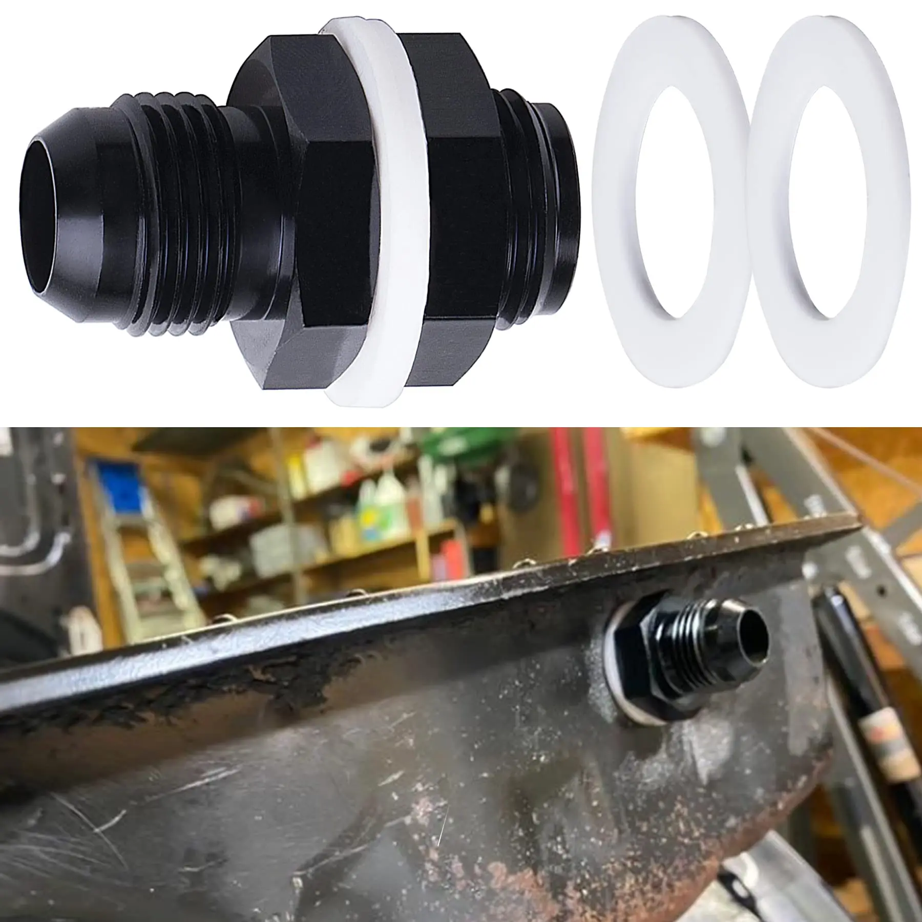 

Алюминиевая перегородка для топливных элементов AN6 AN8 AN10, аксессуары, черная перегородка для топливных элементов, адаптер для перегородки