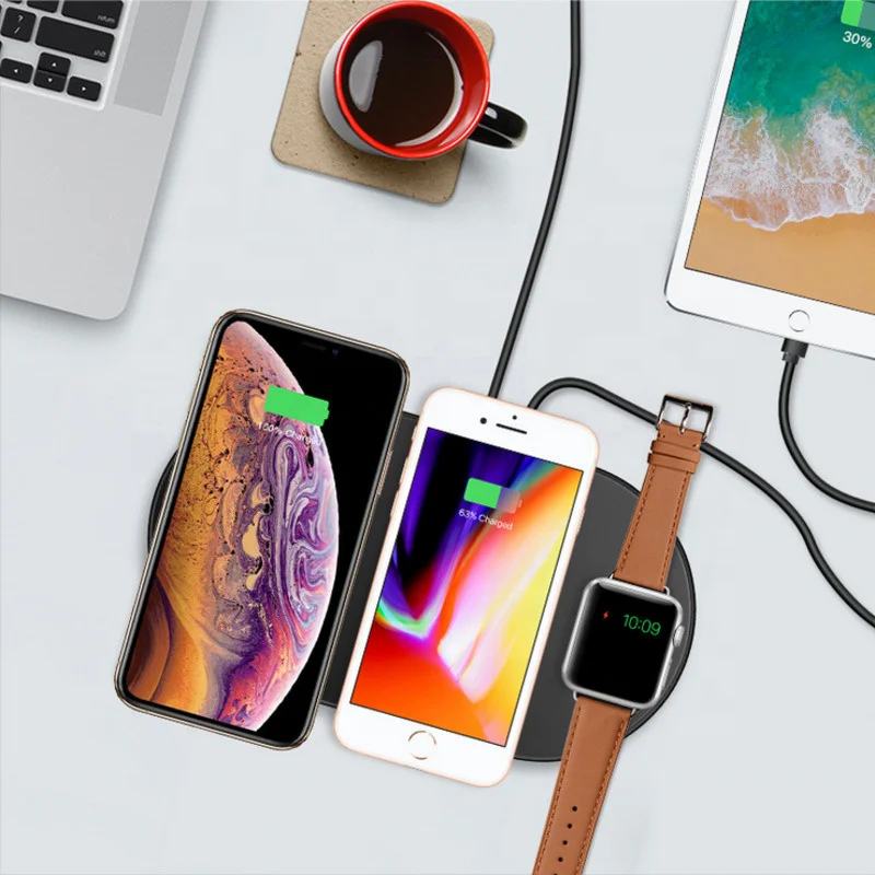 

Беспроводное зарядное устройство 4 в 1 Qi для быстрой зарядки