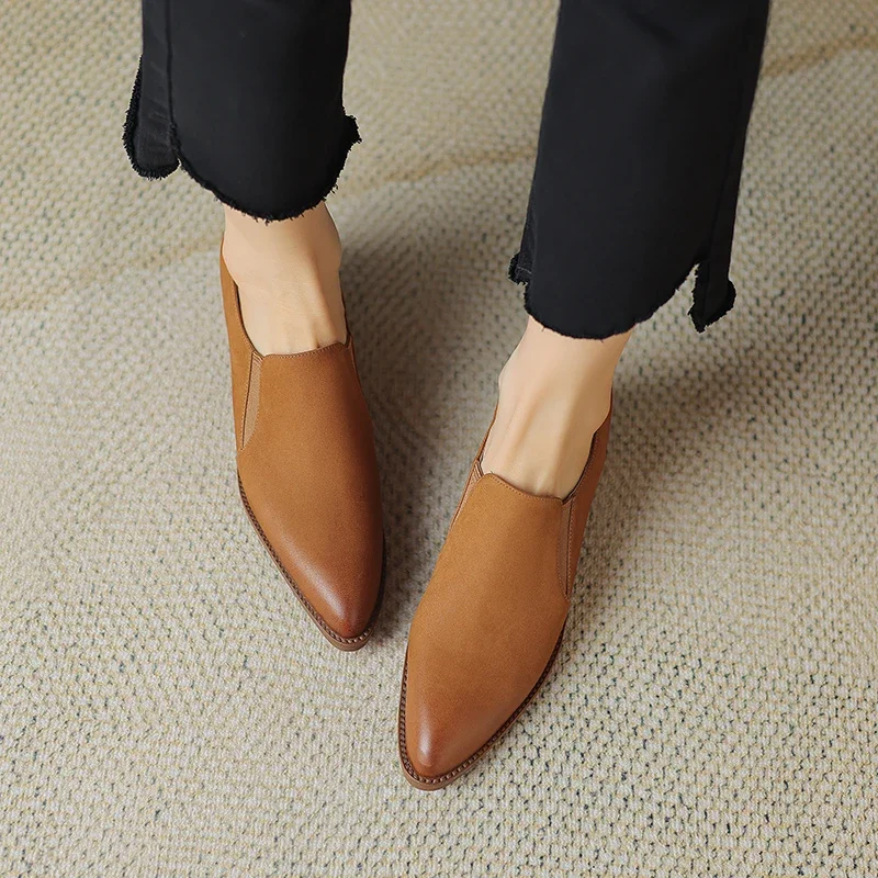 Женские туфли-лодочки из натуральной овечьей и свиной шкуры длина 22-2024 см