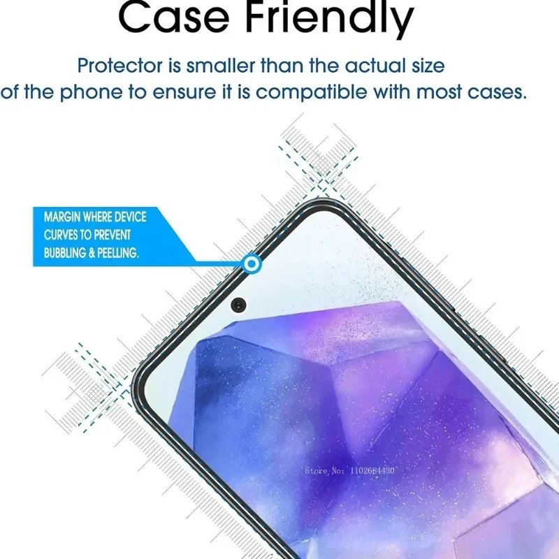 2Pieces Tempered Glass for Samsung Galaxy A13 A55 A35 A25 A15 A53 A73 Screen Protector A05 A14 A24 A34 5G A41 A54 A80