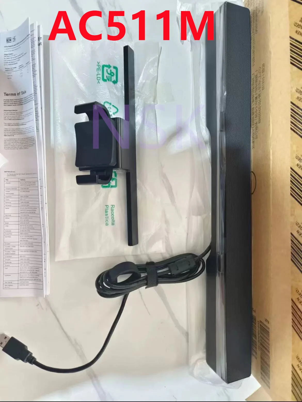 Оригинальный AE515M AC511M для Dell Дисплей аудио USB динамик стерео 100% Протестировано ОК