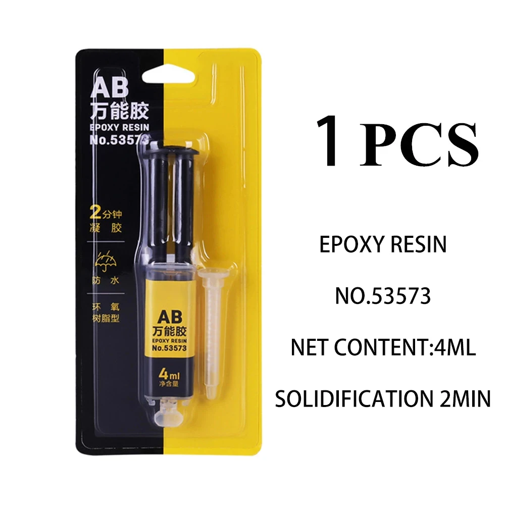 

4ML Epoxy Resin AB Glue Plastic Wood Glass ceramic metal Repair Glue 2 Minutes Curing Waterproof Office Home Liquid adhesive