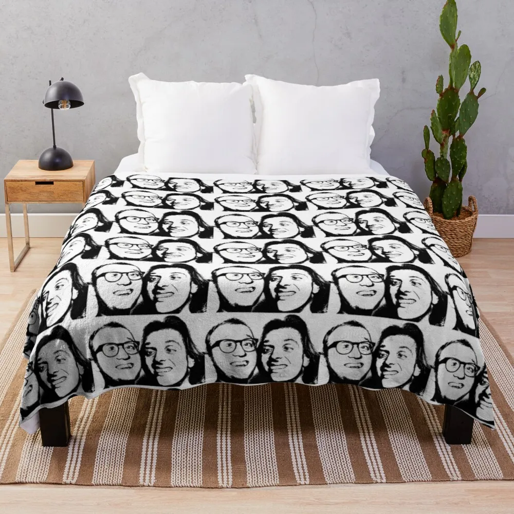 

Rik mayall and Ade edmondson Throw Blanket Luxury Designer Blanket Sleeping Bag Blanket