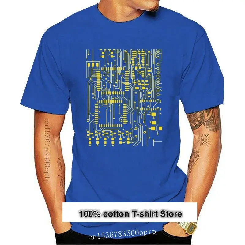 

Camiseta para hombre y mujer, camisa con placa de circuito electrónico, tecnología (1)
