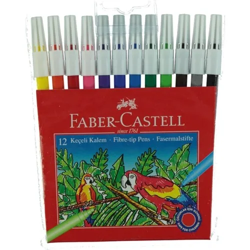 

Faber-Castell Keçeli Pen 12 Color Washable multicolour stationery children school office supplies vurglayıcı marker pen