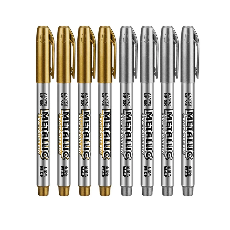 

12pcs Fire paint pen gold silver marker wedding invitation birthday greeting card painting diy craft marker refill pen