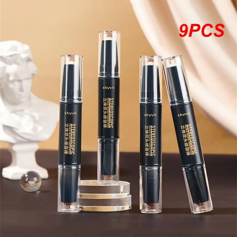 

9 шт. контурная палочка с двойной головкой, водонепроницаемая матовая блестящая палочка, модификация стереозвука, консилер для носа, карандаш