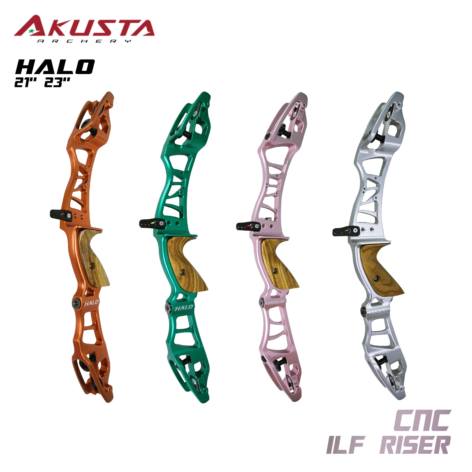 Изогнутая рукоятка для стрельбы из лука Akusta 21 &quot23&quot алюминиевого сплава CNC