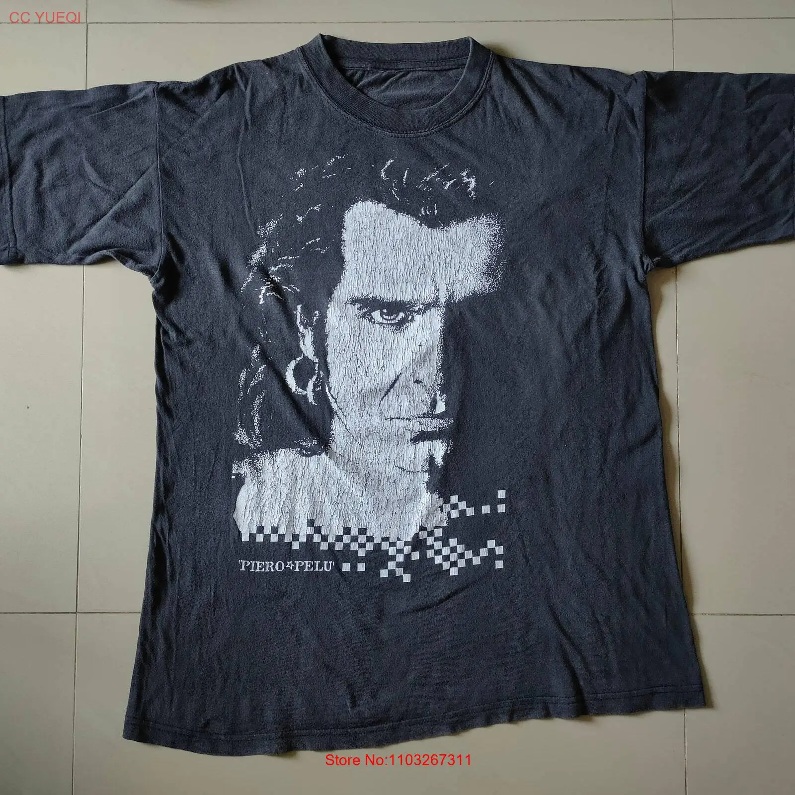 Винтажная черная футболка Пьеро пелу Торо Локо ✀