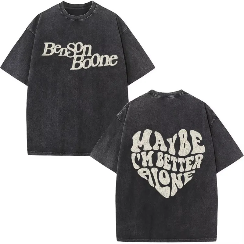 Vintage Washed T-shirts Maybe I'm Better Alone Benson Boone