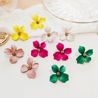 korean style cute flower earrings for women 2022 new fashion sweet earrings woman brinco wholesale jewelry colorful earrings