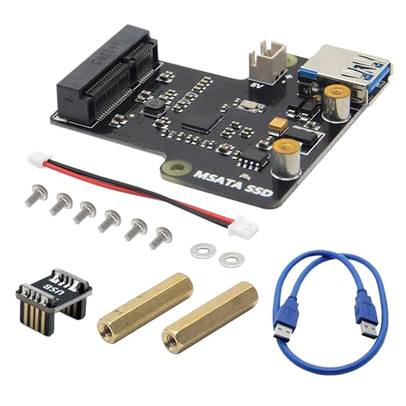 

For Raspberry Pi MSATA SSD Storage Hard Disk Expansion Board X850 V1.3 USB3.0 Supports 1TB for Raspberry Pi 3B+ 3B