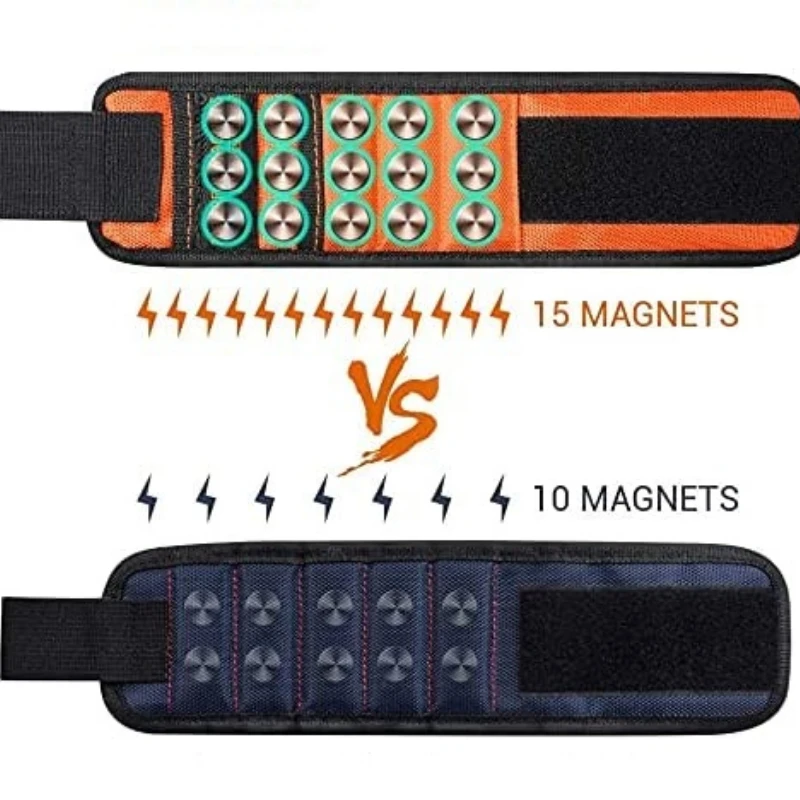 

2 Pack Magnetic Wristband for Holding Screws Nails and Other Hardware Gadgets Cool Tool Gifts for Men, Father/Dad, Husband