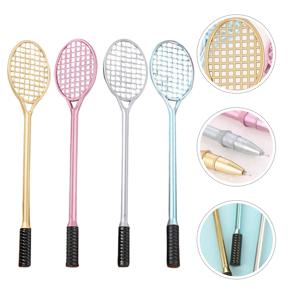 20 Pcs Signature Gel Pen Badminton Racket Writing Ink Stationery Cute Child Smoothest