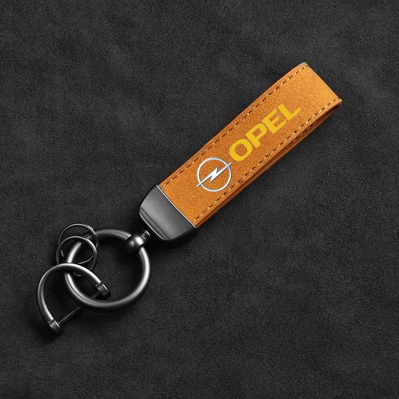 

Car Keychain Suede Keychain Sport Car Key Ring Custom Gift With Logo For OPEL Astra J H K Insignia J Vectra C Corsa d opel Car