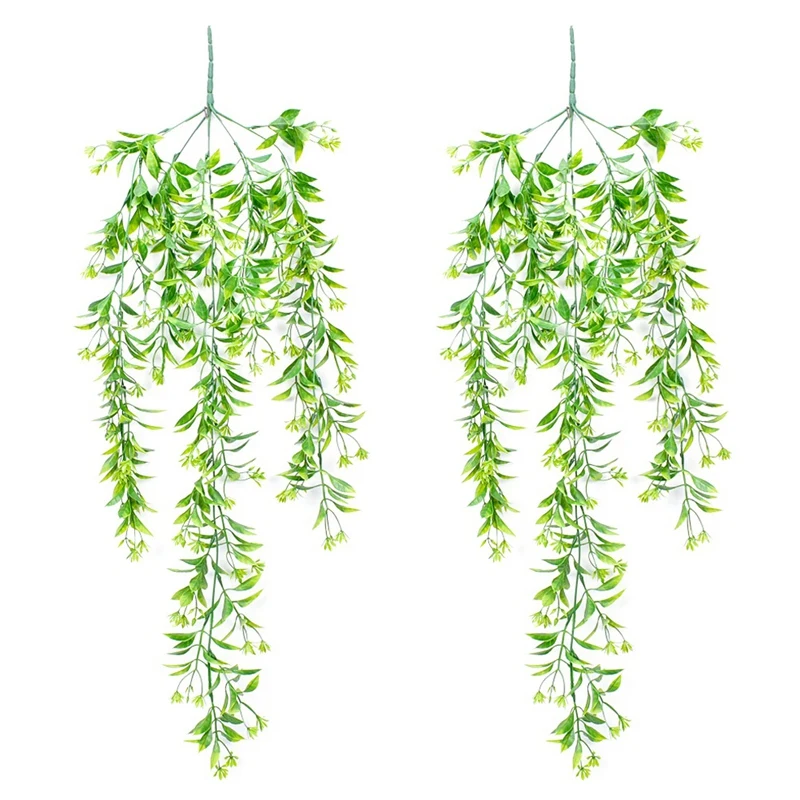 

ABHU Artificial Flowers Vine Hanging Artificial Plant Garland Home Garden Festival Wedding Party Simulated Leaves