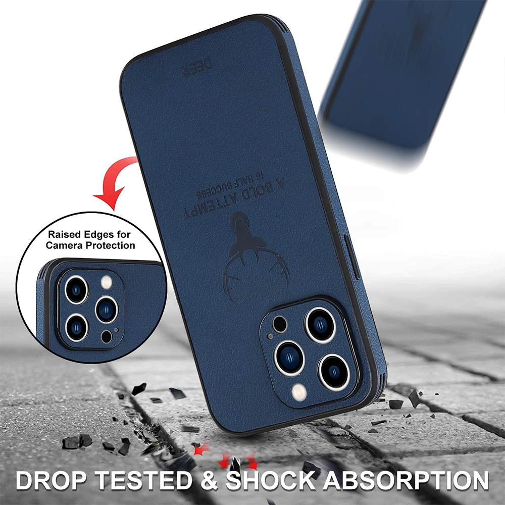 Чехол с рисунком оленя для iPhone 13 12 11 Pro Mini Max XS XR 7 8 Plus противоударный чехол из