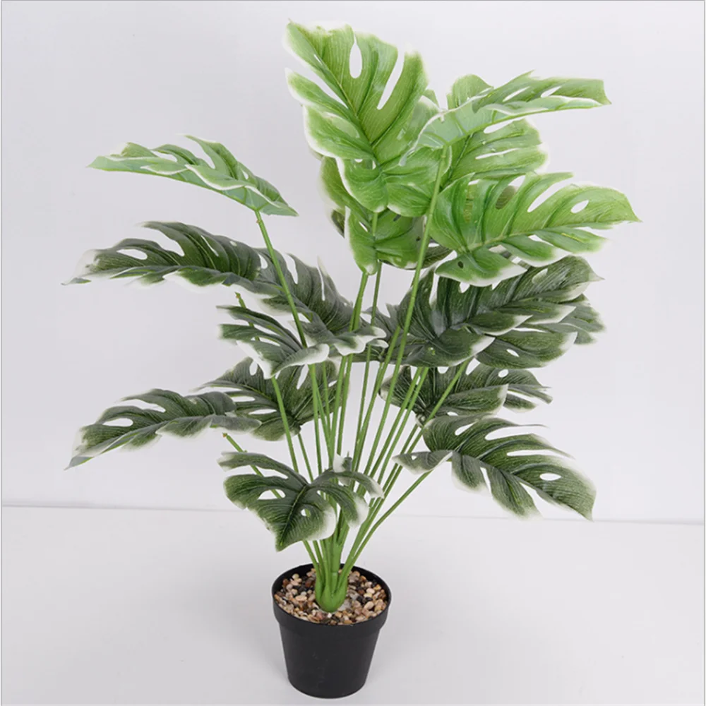 Искусственные зеленые растения размер 18 дюймов Φ длина 70 см украшение для дома