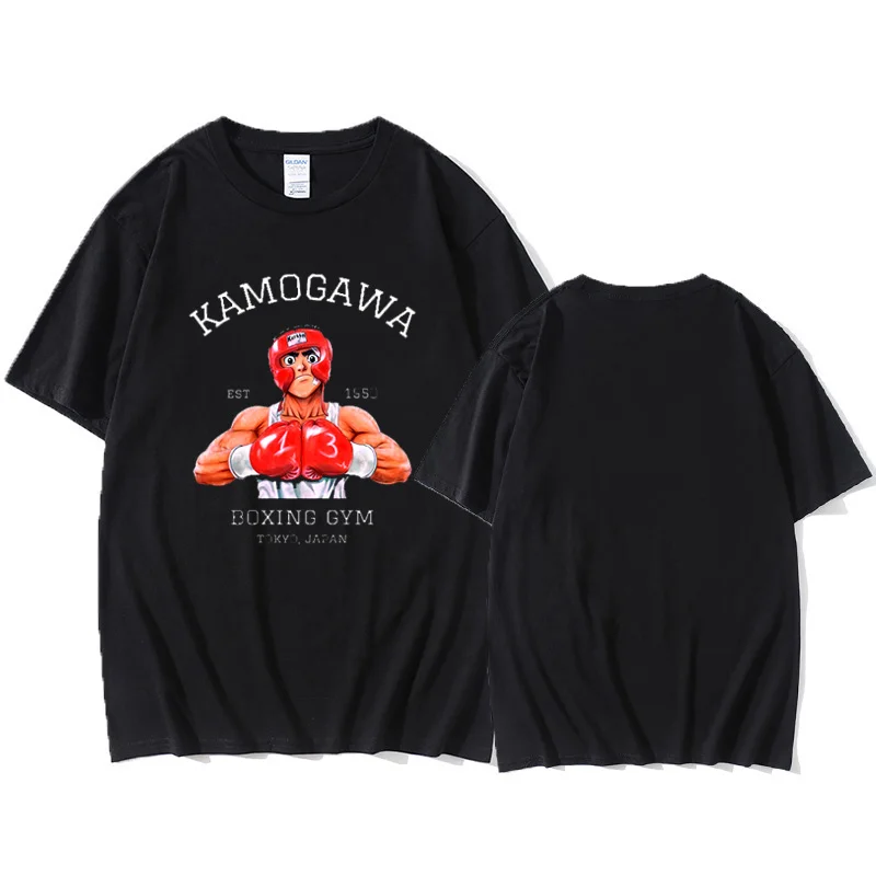 

Retro Cotton Men's T-shirt Y2K New Boxing Fitness Hip Hop Men's Print Loose Short Sleeve Summer Unisex Casual Top Tees