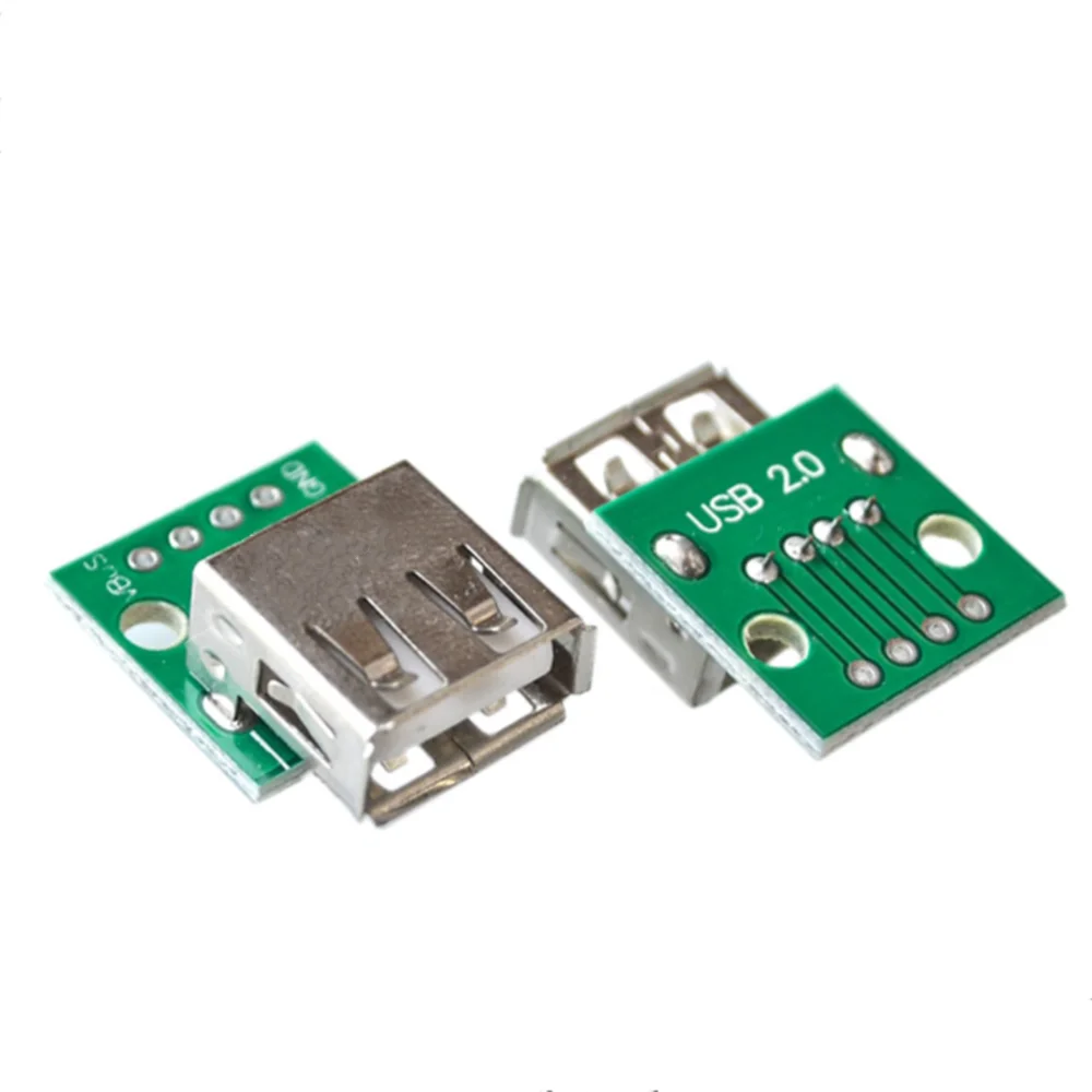 

5PCS Type A Female USB To DIP 2.54mm PCB Board Connector
