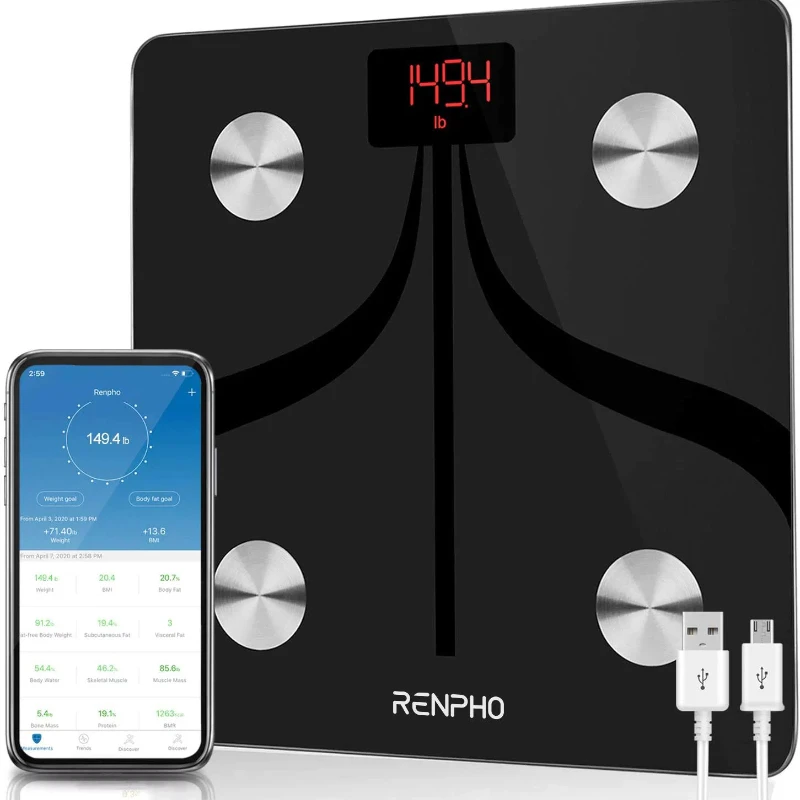 

USB Rechargeable Smart Body Fat Scale Digital Bluetooth Scale
