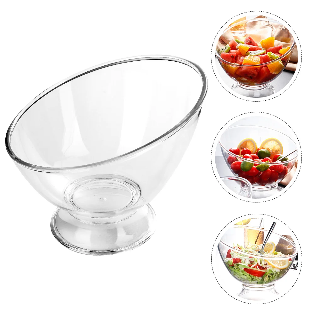 

Bowl Bowls Salad Dessert Serving Fruit Footed Angled Clear Cups Appetizer Slanted Plastic Cereal Soup Goblet Snack Party Plate