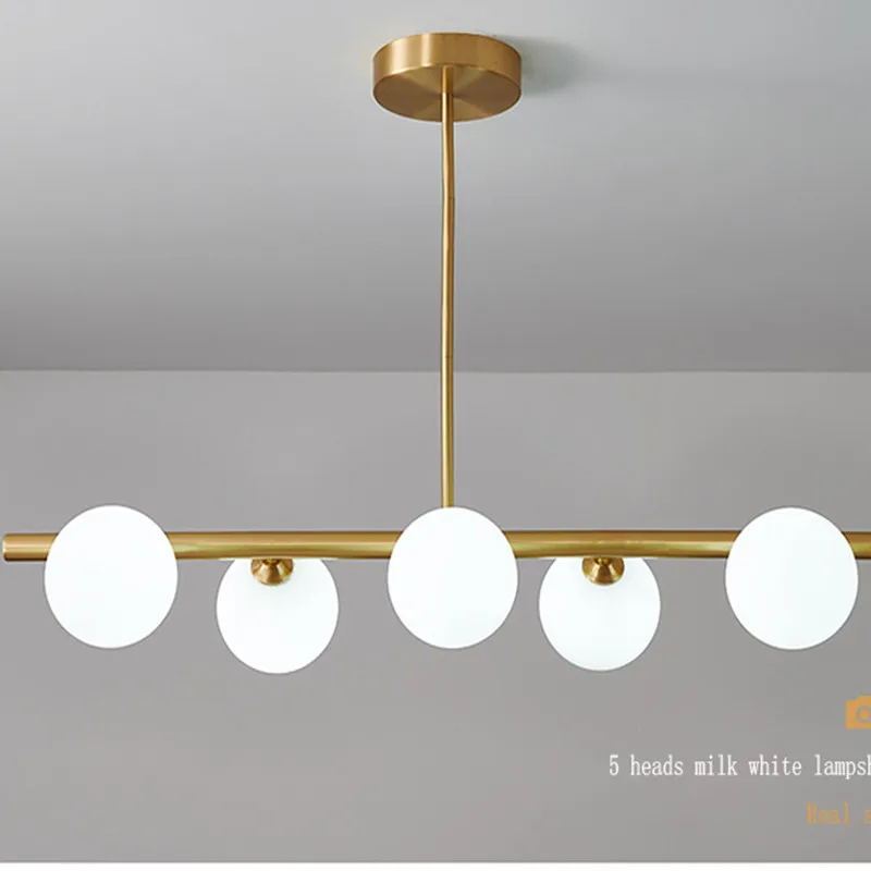 Modern Chandelier Led Glass Ball for Living Room Bedroom Kitchen Nordic Long Pendant Lamp Decoration Home Indoor Lighting