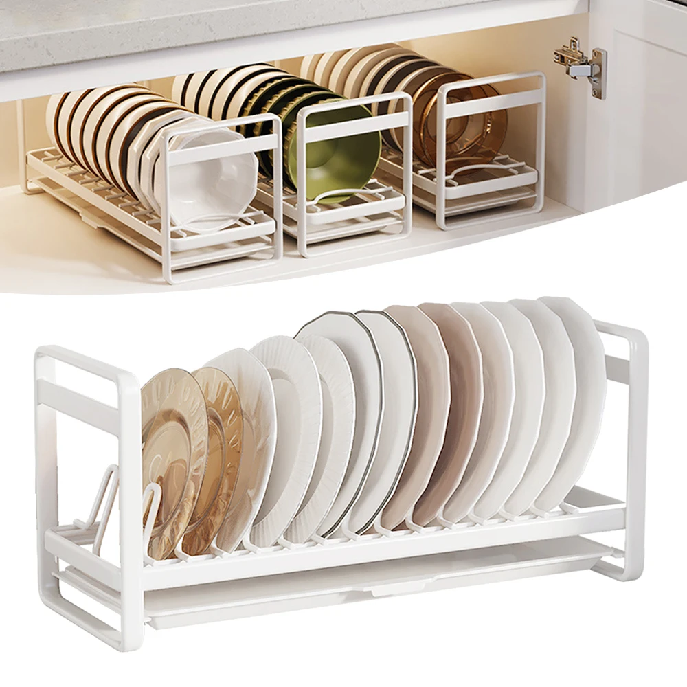 

Household Metal Dish Drainer Single Layer Tableware Drying Rack Kitchen Countertop Storage Large Rustproof Dish Draining Racks