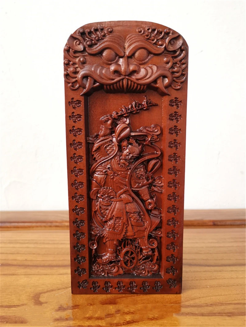 

Taoism lightning strike jujube wood token, King Lingguan, five thunder order, beast head Taoist token, Dharma altar, Dharma