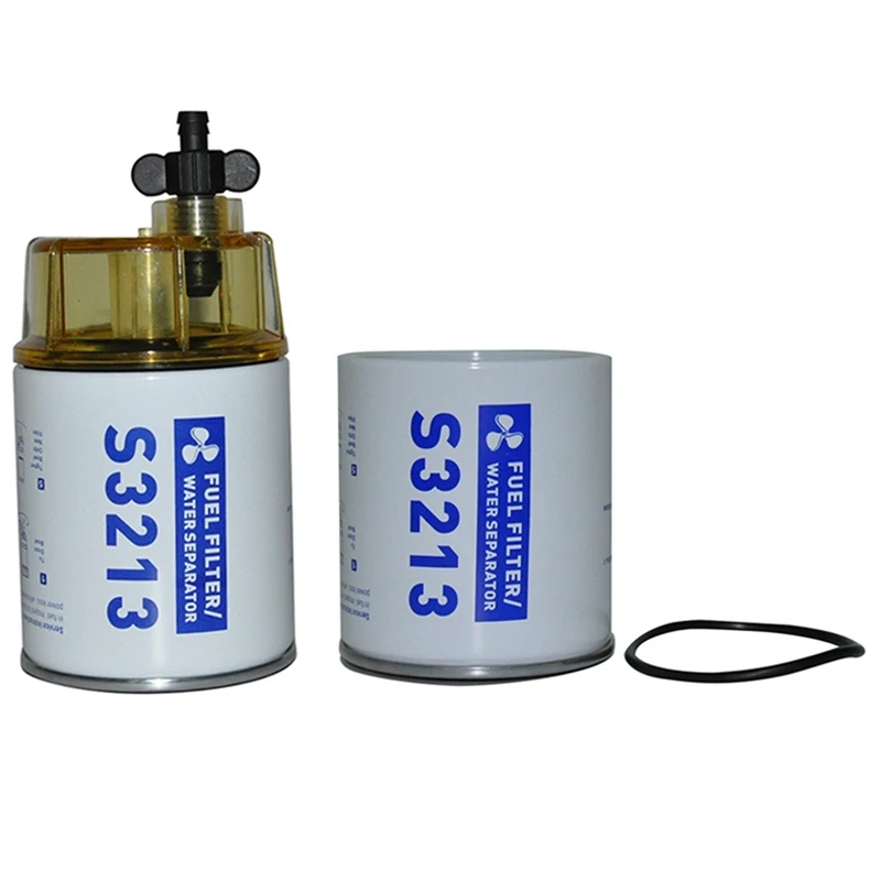 

2Pcs Outboard Marine Fuel Filter Elements Fuel Water Separator Filter Elements - With Clear Bowl & Withnot Clear Bowl
