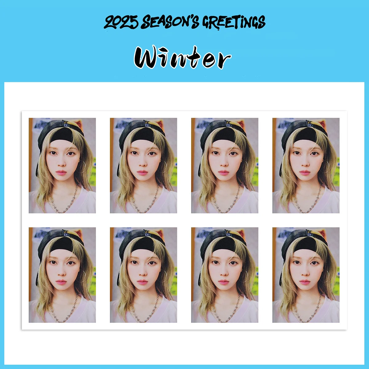 Фото KPOP 2025 СЕЗОНОВЫЕ РЫЧКИ ГИСТЕЛЬ КАРИНА ID Card Радиоуправляемая фотобумага Один дюйм Фото на паспорт ЗИМА NINGNING Коллекционная карта для фанатов №5