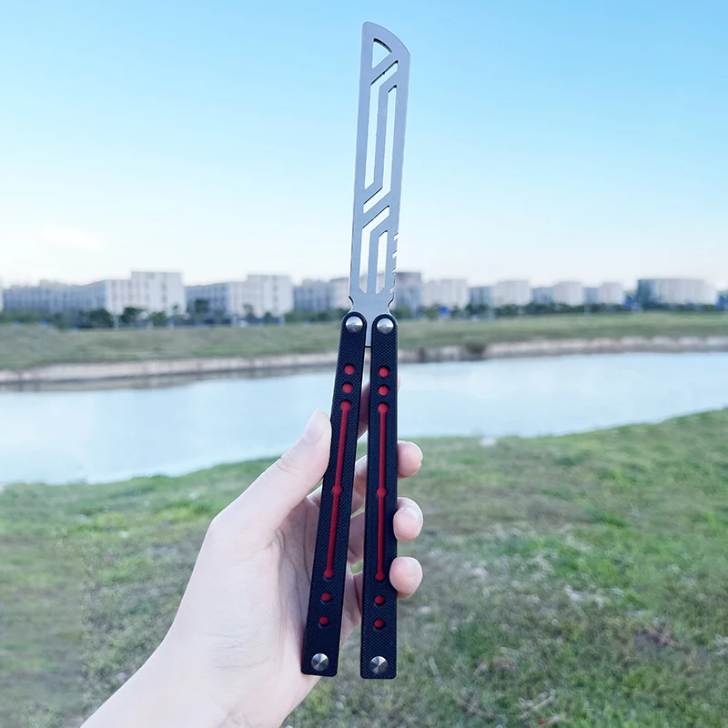 

Тренировочный нож-бабочка с цельной ручкой, с втулкой для EDC, для станков ЧПУ