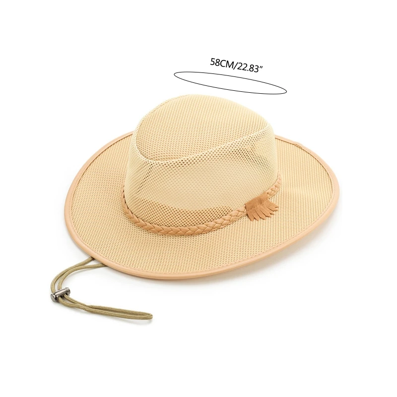 Мужская сетчатая шляпа с ковбойской шляпой мужская и женская соломенная