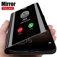smart mirror window standing holder flip phone case for iphone 13 12 pro max 11 7 8 6 6s plus xs max xr xs x se 2020