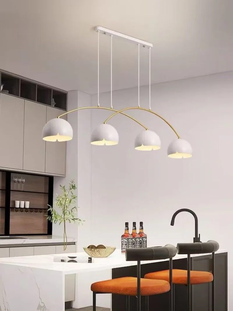 

Nordic design sense creative LED pendant lamp G9 restaurant bar iron art long pendant lamp Modern simple restaurant pendant lamp