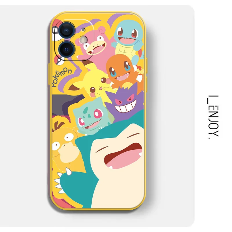 new pokemon silicone for iphone 12 13 pro max mini 11 pro max x xr xs max se2020 8 7 6 6s plus hot new pikachu anti fall cover free global shipping