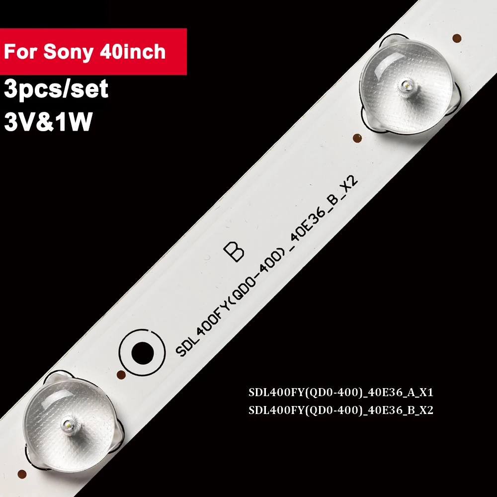 

3V 768mm TV Backlight For Sony 40inch SDL400FY(QD0-400)_40E36 3Pcs/Set LED Back Light Strip Repair DL4077 DL4077i
