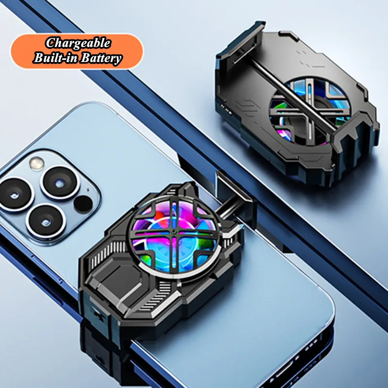 

P16 USB Mute Cooler Cooling Fan W/ Holder Cell Phone Cool Heat Sink for IPhone/Samsung/Xiaomi/Huawei Mobile Phone Stand Radiator
