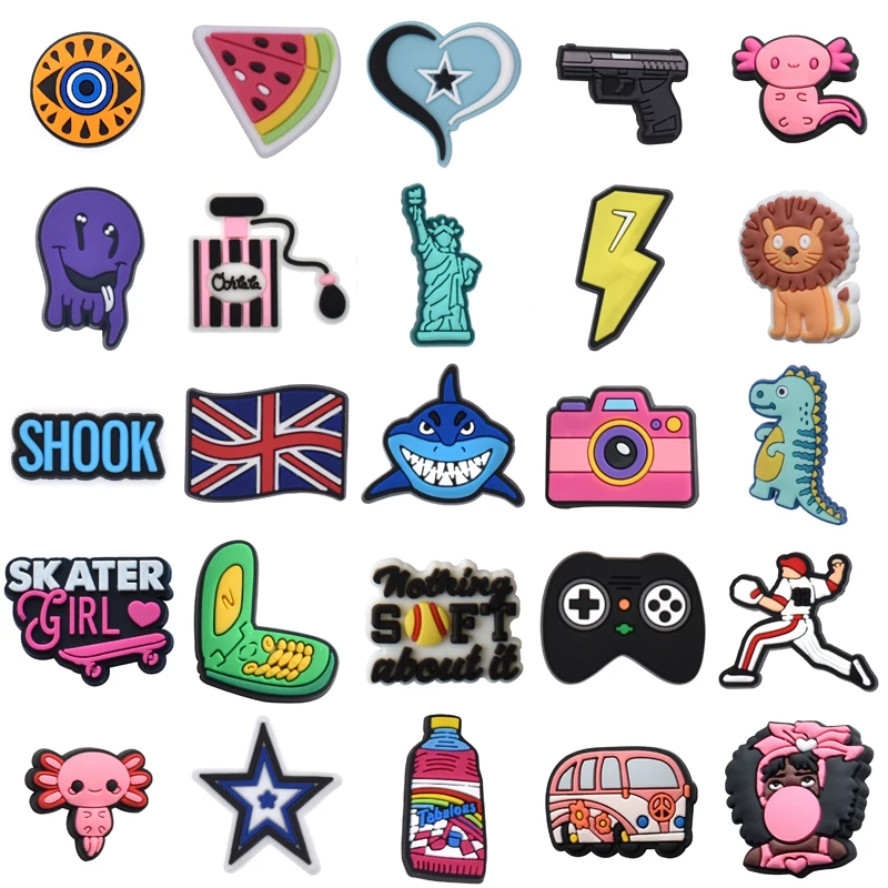 

Boy Girl Wholesale Bulk Shoe Charms Decorations for Croc Men Gifts Shoes Accessories Para Pins Packs Women Charm Set Jeans Kids