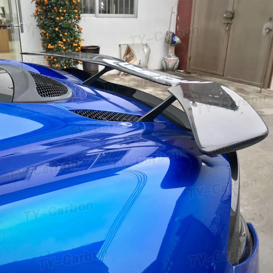 Фото Задний спойлер из настоящего карбона для McLaren 540C 570S (2-дверный, 2015-2019), индивидуальные детали, спойлер на крышку багажника, заднее антикрыло, комплекты обвесов №4